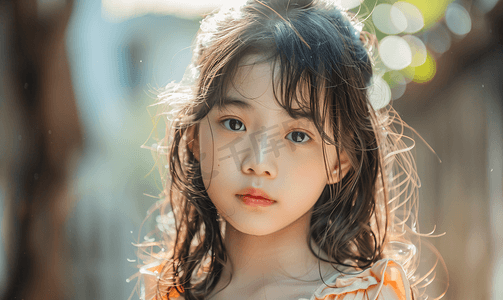 清新粉色可爱摄影照片_亚洲人年轻女孩肖像