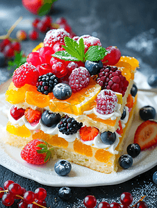 水果蛋糕甜食