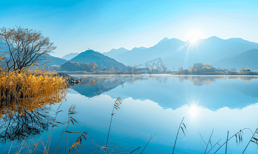 大明湖全景风景