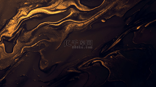 深色新中式鎏金流体抽象山水纹理背景