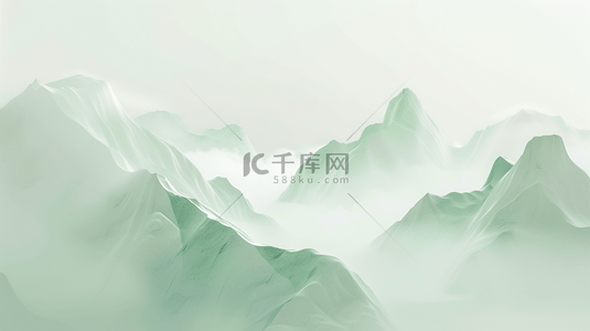 景色渐变背景图片_绿色渐变山色山景唯美艺术的背景