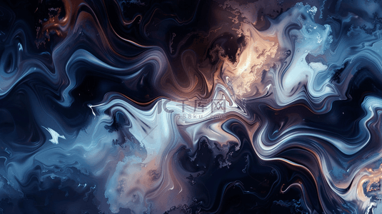 深色新中式鎏金流体抽象山水纹理背景图片