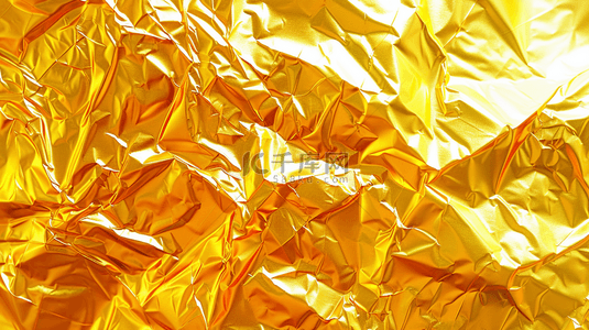 金色光泽褶皱金箔纹理背景