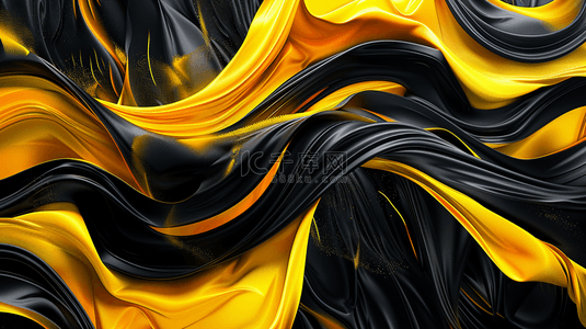 黄黑色渐变流光流面线条纹理艺术商务的背景