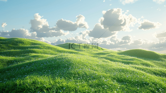 蓝天白云下户外风景草原草地的背景