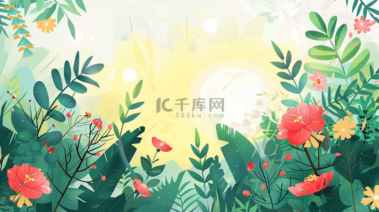 纹理背景图片_彩色花朵树叶叶片纹理风景风光的背景