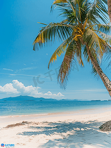 我和海南有个约会摄影照片_旅游景点海南海边椰子树高清海滩