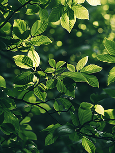 绿意摄影照片_森林自然夏日树林植物树荫摄影图