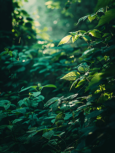 森林自然夏日树林植物树荫摄影图