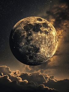 圆月中秋摄影照片_月亮晚上月亮天空晚上摄影图