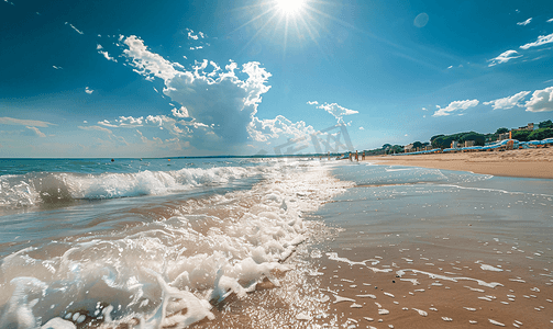 夏日海边摄影图