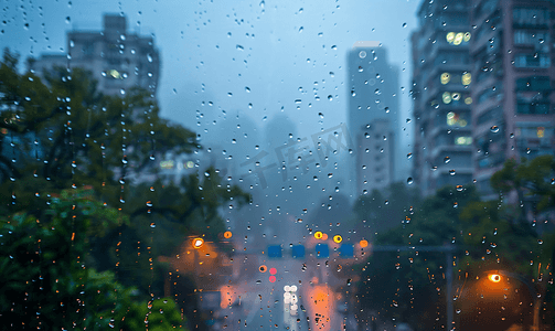 台风提醒摄影照片_深圳暴雨摄影图