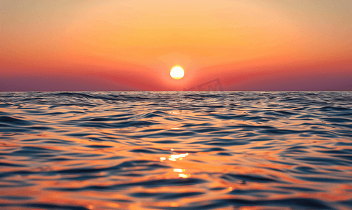 海上日出摄影图