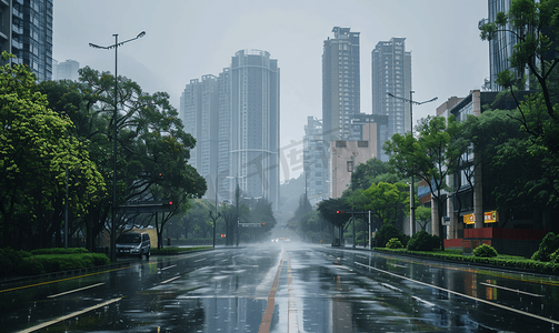 洪水一级摄影照片_深圳暴雨摄影图