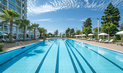 土耳其游泳池摄影图