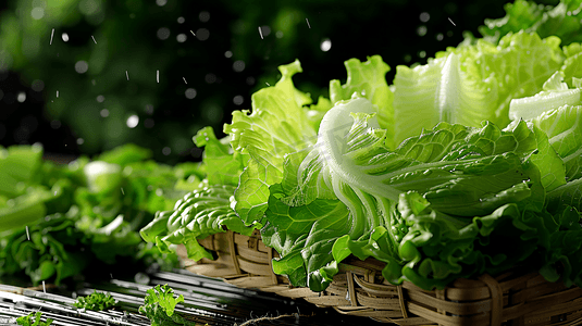 新鲜绿色蔬菜生菜摄影5