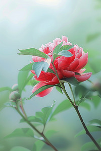 大红色浪漫摄影照片_春天红色花朵摄影图照片写真