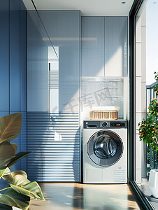 滚筒洗衣机现代阳台照片