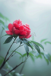 摄影图春天红色花朵写真照片