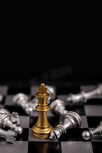 商务摄影照片_对弈博弈国际象棋