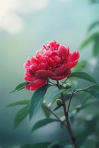 写真春天红色花朵摄影图照片