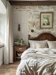 法国风格民宿经典卧室图片