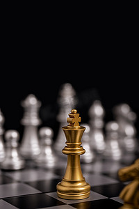 商务摄影照片_国际象棋对战博弈图片