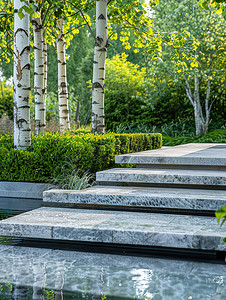 现代花园绿树阶级高清摄影图