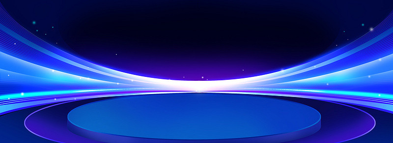 紫色4背景背景图片_商务会议c4d展台蓝色光影横图图片