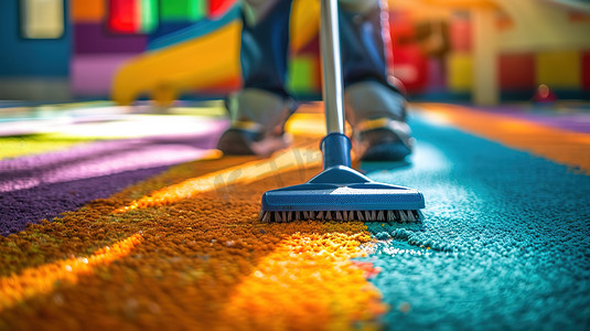 清洁幼儿园彩色地毯图片