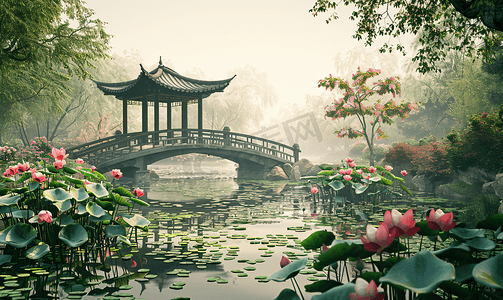中国国花摄影照片_荷花小暑花朵公园盛放摄影图