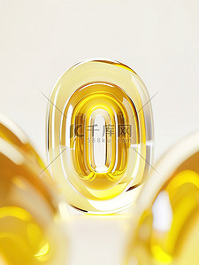 黄色玻璃材质集合图形设计