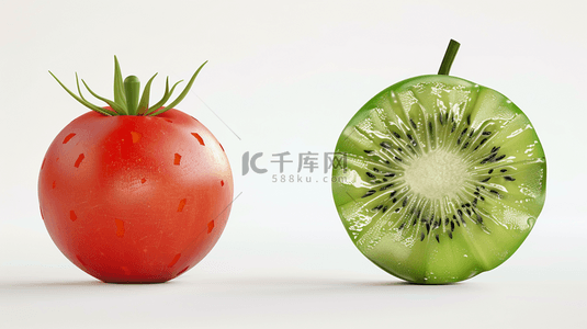 蔬菜绿叶背景图片_西红柿柠檬水果的背景