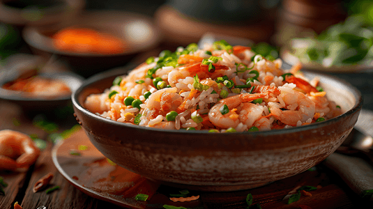 蔬菜炒饭摄影照片_美味营养炒饭摄影2