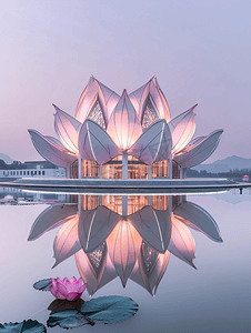 城市摄影照片_广东佛山世纪莲体育馆建筑摄影图