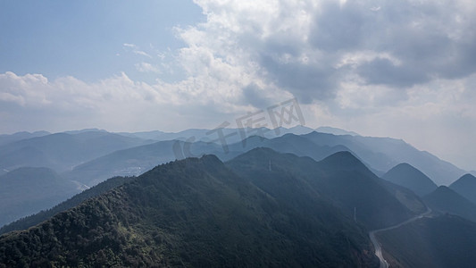 重庆武陵山国家地质公园山峰航拍实拍