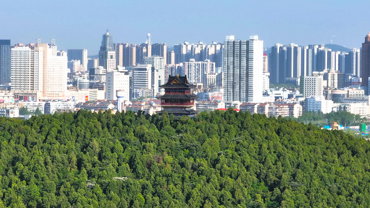 徐州米线摄影照片_航拍徐州云龙山竹林寺徐州风景寺庙实拍