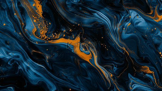 深蓝色新中式鎏金流体抽象山川纹理背景图片
