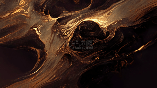 深色新中式鎏金流体抽象山川纹理背景素材
