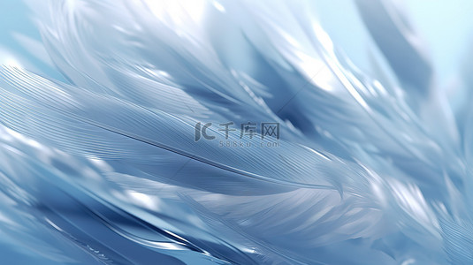 蓝白相间羽毛的抽象壁纸背景图