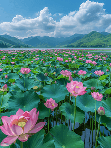 荷花背景高清摄影图