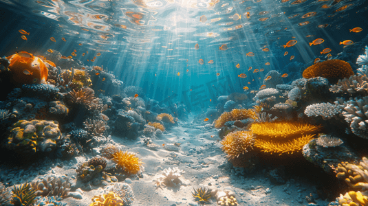 海洋展架摄影照片_夏天海底世界海洋生物摄影配图