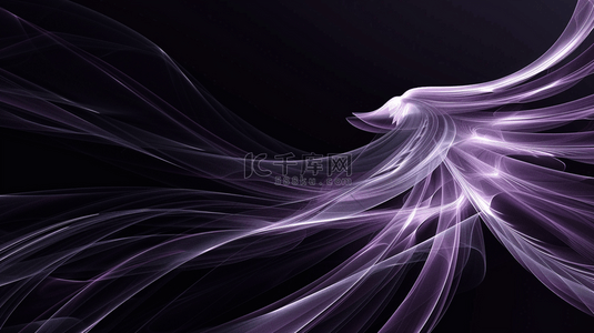 紫色黑色渐变背景图片_紫色渐变抽象轻灵飘逸光线粒子光效背景图