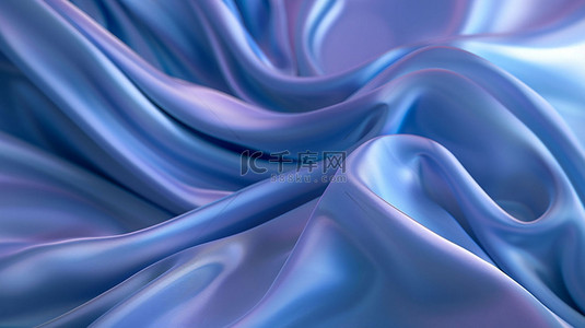 蓝色丝绸背景图片_蓝色丝绸褶皱合成创意素材背景