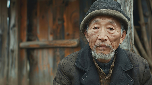 圣诞老人派礼物摄影照片_一个头发花白的老人图片