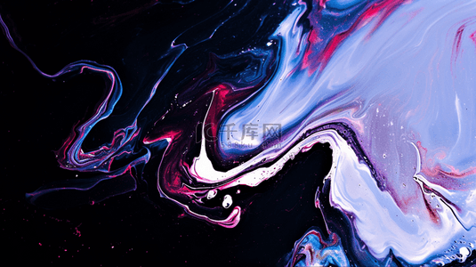 新中式深紫色流体液体抽象山川纹理背景图片