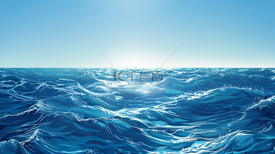 深蓝色大海海水自然海面平静的背景