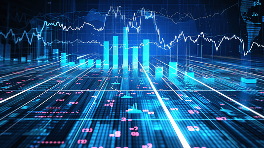 金融报表趋势走向摄影图