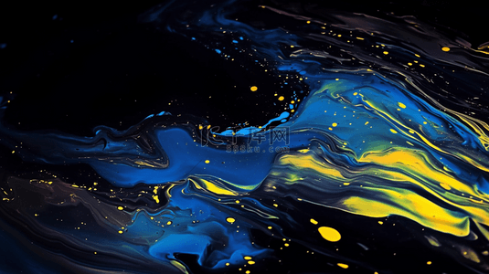 国潮山河背景图片_深蓝色新中式鎏金流体抽象山川纹理图片