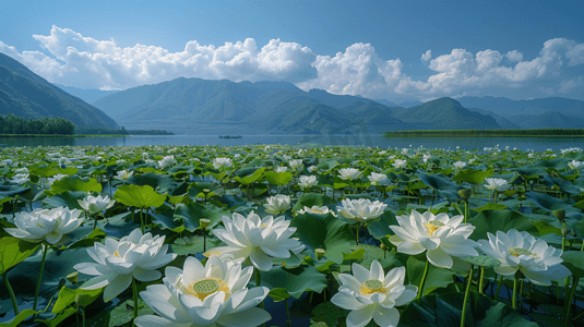 荷花背景高清摄影图